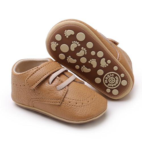 Image of RVROVIC Baby Boys Girls Anti-Slip Sneakers Soft Ankle Boots Toddler First Walkers Newborn Crib Shoes