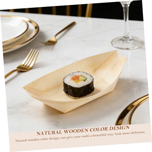 Platos para sushi de madera sintética 6 pulg x100 miniatura 3