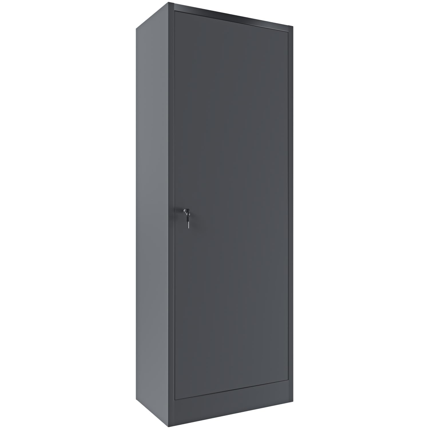 Armadio Portafucili 10 Posti Armadietto Per Armi Fuciili Fuciliera In Lamiera Di Acciaio Con Cassetto Tesoretto Per Munizioni Con Serratura E Doppia Chiave Cassaforte 148 x 53.5 x 32 Cm Grigio Scuro