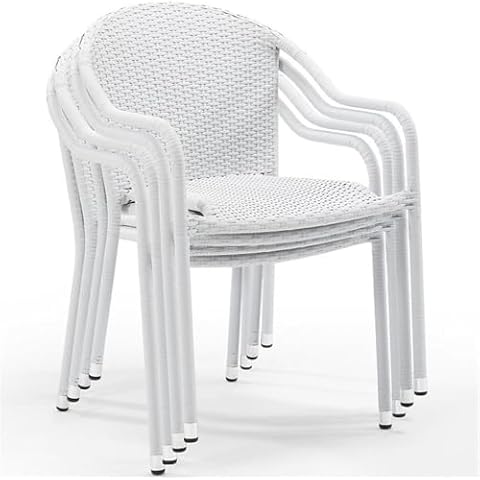 Pemberly Row White Wicker Patio Chairs Cover