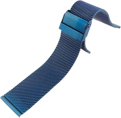 Image of LUBA Blue Mesh Shaffer Jaali Original Chain Strap compatible with Titan Sonata Timex Watches