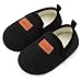 XIHALOOK Toddler Boys Girls House Slippers Cozy Kids Shoes for Indoor Bedroom Lightweight Socks Shoes Black Lattice, 6.5-7.5 Toddler
