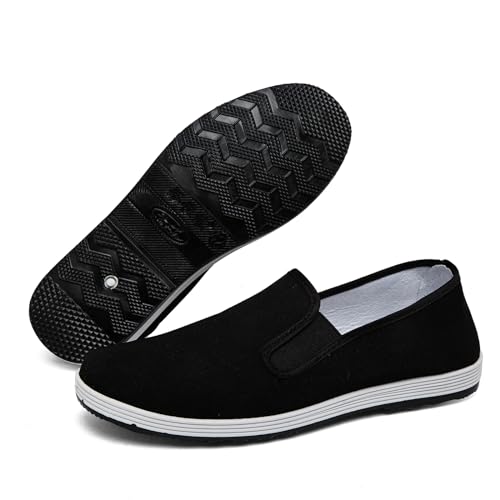 MUQGAOP Tai Chi Shoes Chinese Shoes Old Beijing Shoes Martial Arts Shoes Cloth kung fu Shoes Loafers Canvas Unisex Comfortable & Lightweight EU42