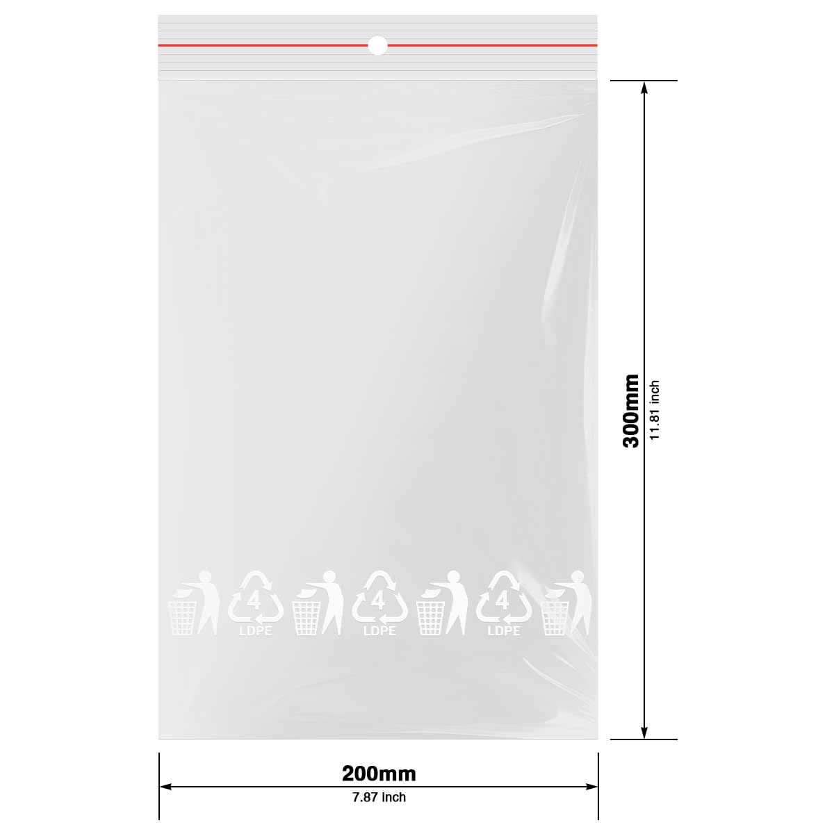 verpacking 900 bolsas ziploc bolsas de polietileno bolsas zip varios tamaños 200 x 300mm, bolsa resellable, bolsa de plástico, bolsa ziploc con cremallera