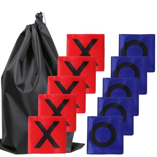 Bean Bags for Tossing,Kanosan Outside Field Day Birthday Party Backyard Family Reunion Carnival Yard Lawn Easter Fall Festival Beach Fun Games (Blue/Red)