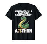 Pi Thon Snake 3 14 Meter Funny Pi Day Math Teacher T-Shirt