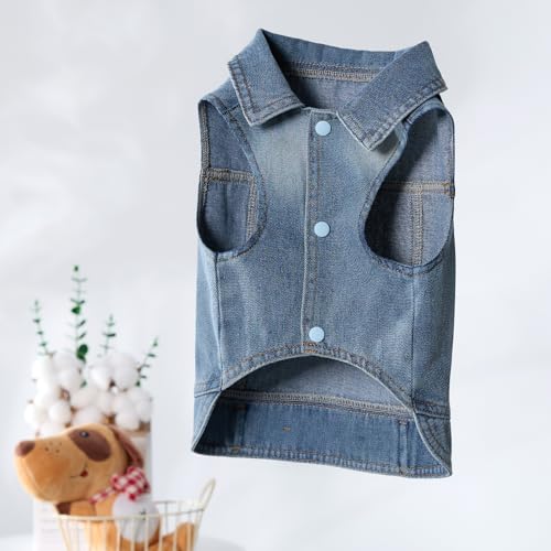Chaqueta de mezclilla para perros talla pequeña miniatura 6