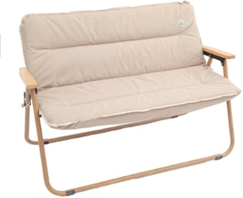 Rutexc 折りたたみ式ダブルチェアパッド、耐久性があり省スペース、昼寝やピクニックに最適、キャンプやレジャーのリラクゼーションに最適