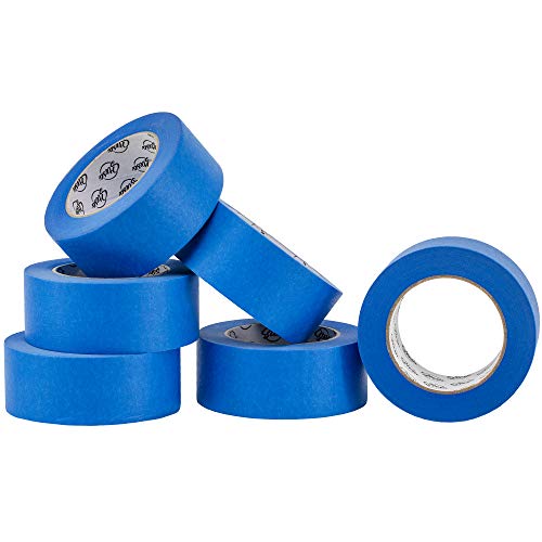 Stesa Blue Painters Tape 2 Inch - 6 Pack, No Residue, Easy 14