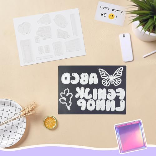 Image of 26pcs Magnetic Sheets and Storage Bags for Stamps and Dies Storage with Shinny Album Pocket, Die Cut Storage Set for Storage Die Cutting,DIY Scrapbooking,Card Making Supplies (Bright- Purple)