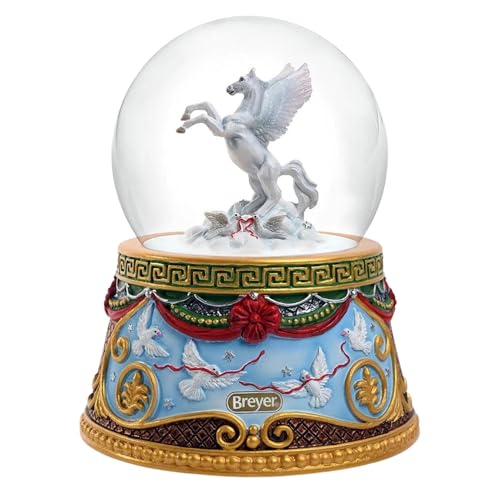 Breyer Horses 2023 Holiday Collection | Holiday Flight Snow Globe - Pegasus | 3.5