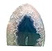 Beautiful Teal Brazilian Agate Cut Base and PoF (Polished One Face) Geode - Tea Light Candle Holder