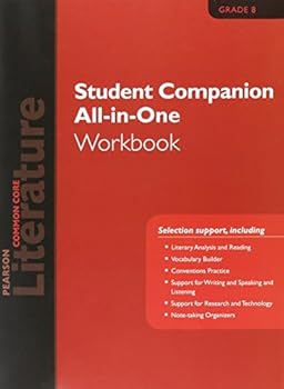 Paperback Pearson Literature 2015 Common Core Student Companion All-In-One Workbook Grade 08 Book