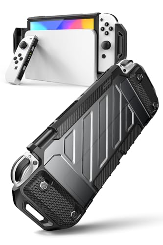 Image of SUPCASE Unicorn Beetle Pro Series Case for Nintendo Switch OLED Model (2021), Dockable Rugged Protective Case (FrostBlack)