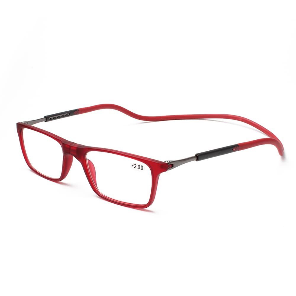 Sunshades Magnetic Compact Reading Glass With Retainer Silicone Band Reading Glasses For Above 40 years (+2.25, Red) (B0B4SRQHZN) Amazon Price History, Amazon Price Tracker
