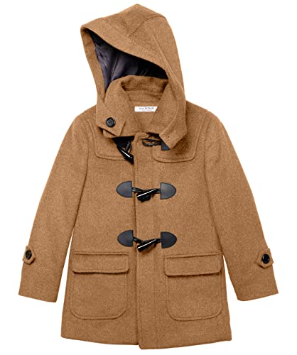 Image of Isaac Mizrahi Boy's 2-20 Solid Wool Toggle Coat with Removable Hood - Colors