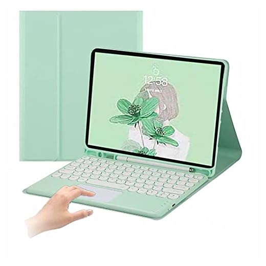 Galaxy Tab S6 Lite 10.4 Keyboard Case-Touchpad Teclado Destacável com S Pen Holder -Slim Couro Stand Folio Cover para Samsung Galaxy Tab S6 Lite 10.4 Polegadas 2020/2022, Menta verde