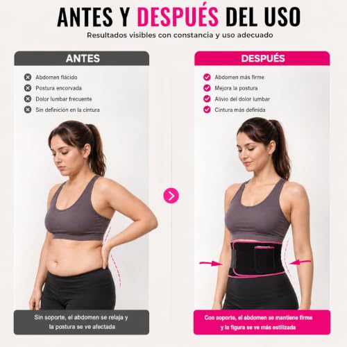 Image of Belly Fat Belt for Women and Man,Sweat Belt Fat Burner with Pocket,Neoprene Waist Trimmer for Weight Loss,Tummy Exercise,Hot Slimming Belt Lower Back Support and Relief in Back Pain