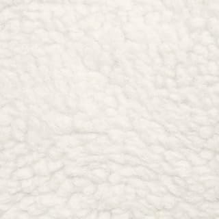 DAVID TEXTILES Solid Natural Creamy White Sherpa Plush Fabric by The Yard, 60 Inches