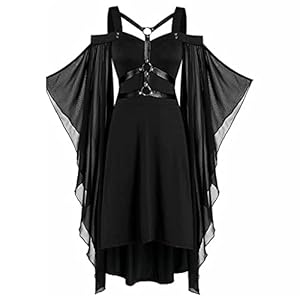 TMOYJPX Vestido Medieval Mujer Gotico de Malla Punk Palacio Halloween Disfraz Gracioso Tallas Grandes, Disfraces Medievales Princesa Vestidos de Fiesta para Mujer