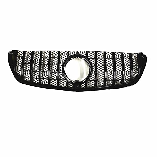 Radiator Grill Grill Front Grille For Mercedes For Benz W447 V For CLASS 2016-2021 For GTR Style Car Upper Bumper Hood Mesh With Camera Hole Front Grille(Black)
