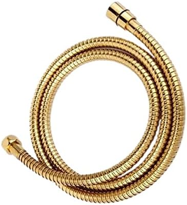 JAGGER Golden Stainless Steel Double-Buckle Hose Shower Tube, Flexible Hand-Shower tube ,Health Faucet Tube, Flexible Tube ( Length - 1 Meter, Color - Golden with Anti-Rust Coating )