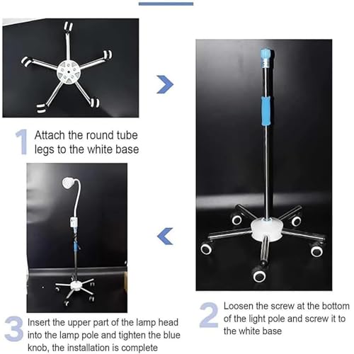 Lampe chirurgicale mobile rotative 360° à intensité variable LED - 7