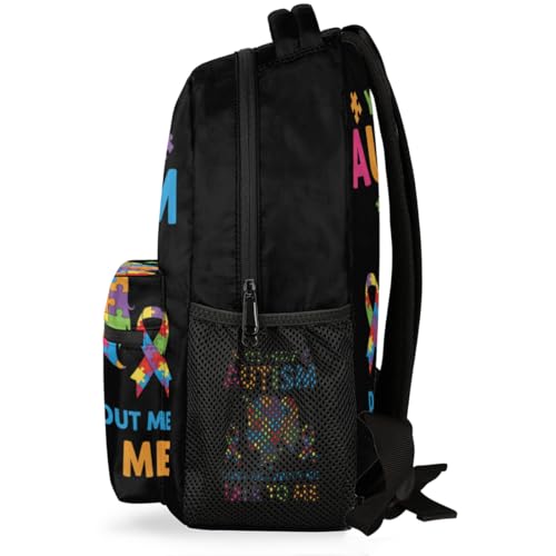 Mochila escolar de viaje con diseño de autismo ideal para el campus universitario 3