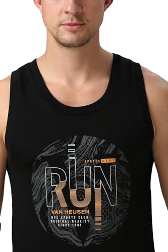Image of Van Heusen Men's Cotton Regular Fit Sport Graphic Print Vest - Super Soft, Sleeveless,