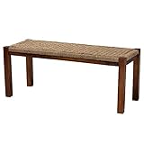 bali & pari Hermes Woven Seagrass Accent Bench, One Size, Walnut Brown