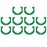 QUARKZMAN 10 Stück Fahrradkabelklemmen C-Clips Aluminiumlegierung Gehäuse Schlauchführung U-Clips Bremsumlenker Schalthebel für MTB Rennrad, Grün