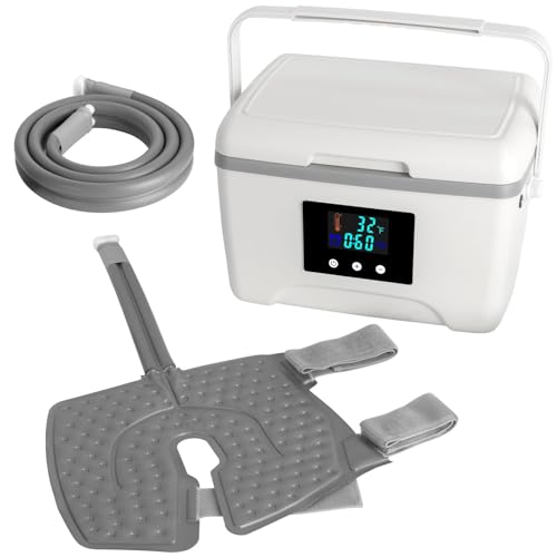 Ice Machine for Knee After Surgery, 9 Quarts Cold Therapy Machine with Timer & Circulation, Portable Cryotherapy for Knee Replacement, Post-Surgery Swelling Relief, Sprains Recovery