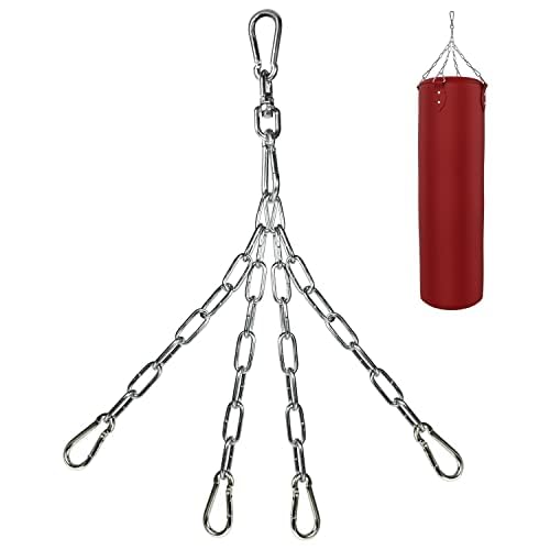 image for Yes4All Punching Bag Hanger, Stainless Steel Swivel Chain with 4 Snap 