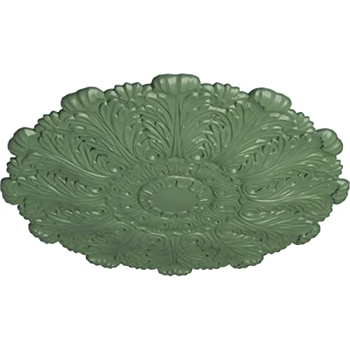 Image of Ekena Millwork CM31DUAGF - 31 inchOD x 1 1 /2 inchP Durham Ceiling Medallion (Fits Canopies up to 4 1 /4 inch) - Ceiling Medallion, Athenian Green