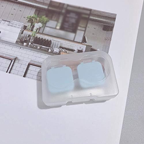 1Set Practical Invisible Glasses Box Holder Container Case Soak Storage Eyecare Kit Eye Care Party Tool(Gray) image 2