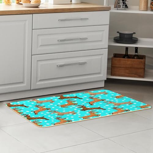 Alfombrillas de cocina de ciervo (paquete de 2), alfombras lavables y antideslizantes 7
