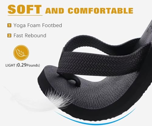 KuaiLu Men's Leather Flip Flops Arch Support Summer Beach Pool Water Thong Sandals Waterproof Rubber Walking Shoes3