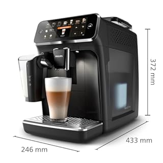 Philips Series 5400 Kaffeevollautomat – LatteGo Milchsystem, 12 Kaffeespezialitäten, Intuitives Display, 4 Benutzerprofile, Schwarz (EP5441/50)