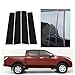 4 PCS Glossy Black Silver Carbon Pillar Post Compatible for Mazda BT50 2010-2015 2011 2012 Door Window Column BC Trim Sticker Cover(Glossy Black)