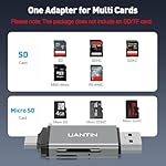 UANTIN SD Card Reader USB C, High-Speed Dual Slot Memory Card Reader, USB 3.0 to Micro SD Card Adapter for SD/MicroSD/SDHC/SDXC/MMC, Compatible with iPhone 16, MacBook Pro/Air, iPad Pro, Galaxy - Grey - Image 4