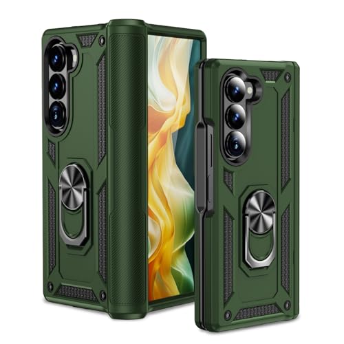 Coque Z Fold 6 Asuwish Army Green - Protection Robuste Pliable - 7