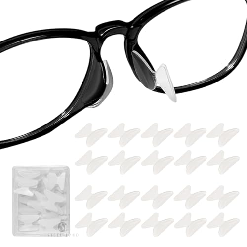 [チャイナモールー] メガネ 鼻パッド シリコン ノーズパッド 貼り付けタイプ 滑り止め ずれ落ち防止 痛み軽減 跡が残りにくい 粘着式 透明 10ペア（2.5mm） [並行輸入品]