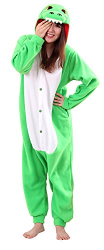 Honeystore Unisex New Dinosaur Animal Cosplay Costume 1-piece Pajamas Halloween
