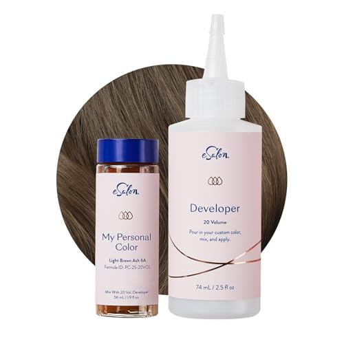 eSalon Permanent Hair Color Kit Light Brown Ash