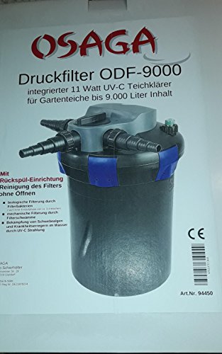 Osaga Pressure Filter ODF 9000 with 11 Watt UVC Light with Outlet Suite