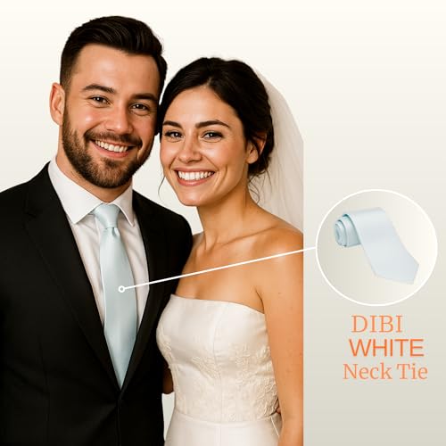 Image of Dibi Solid Color Ties for Men, Formal Mens Ties, Neck Tie, Classic Tie for Boys Women Teens, Wedding Business Costume Necktie
