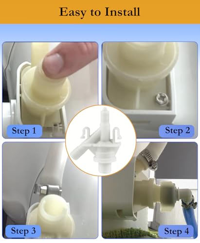Image of Upgraded RV Toilet Valve Replacement Kit for Dometic Toilets 300 /310 /320 | Sealand Toilet Water Valve, RV Toilet Parts 385311641, Freeze-Resistance and Leakage-Resistant, for Camper Pedal-Flush Toilet