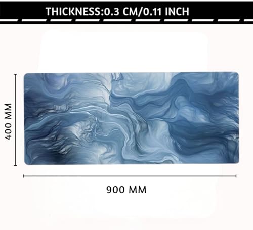 Image of Saco XXL Gaming Mouse Pad for PC - Large Desk Mat 900x400x3mm, Extended Non-Slip Rubber Base, Waterproof Surface, Fluid Design, Big Keyboard Mouse Pad for Office & Home Setup