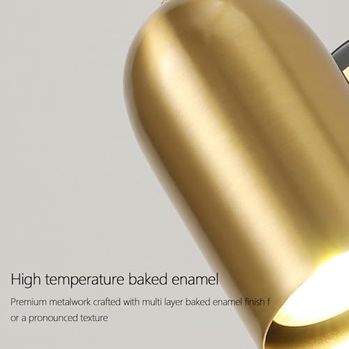Aplique de pared LED negro y oro de 350° con enchufe e interruptor para dormitorio 3