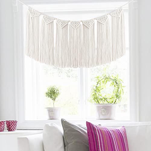 Heemlaxie Macrame Boho Wall Hanging Decor Woven Tapestry Wedding Christmas Backdrop Decoration For Home Apartment Nursery Bedroom Dorm Room (Beige) #TOP4